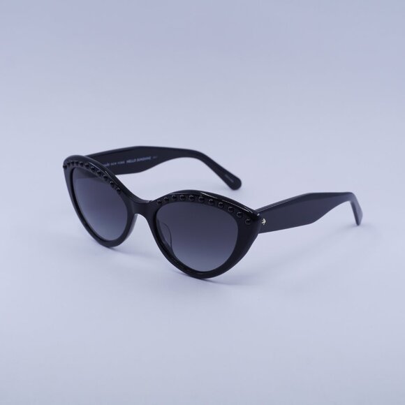 Kate Spade JUNI/G/S PEARL 0807 9O Sunglasses Black Cat Eye Frame, Grey Lenses - Picture 7 of 10